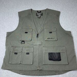 Vintage Eddie Bauer River Fishing Vest Size XL Cargo Utility Hunting‎ Hiking